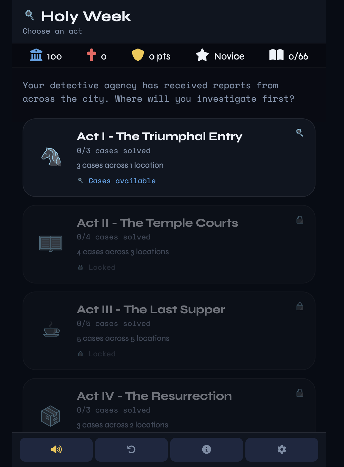 Holy Week — main launcher