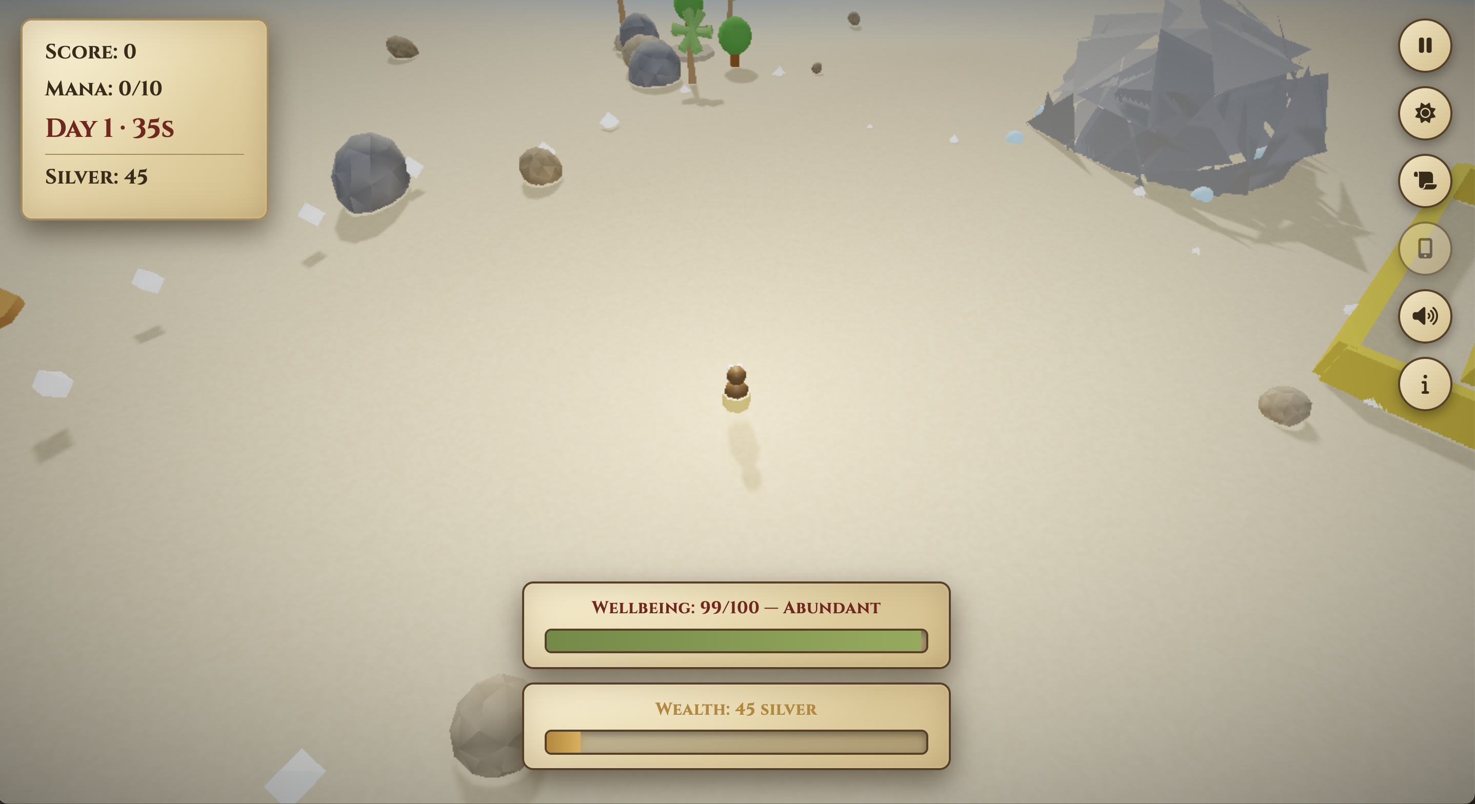 Mana atmospheric 3D game